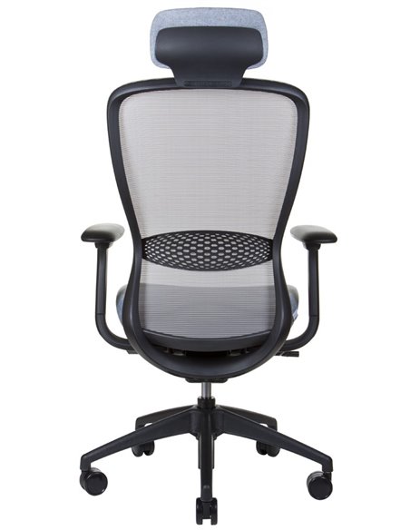 Кресло KRESLALUX IN-POINT GREY (BLACK + M66008) эргономичное