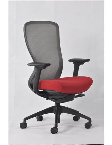 Кресло KRESLALUX IN-POINT GREY-RED эргономичное