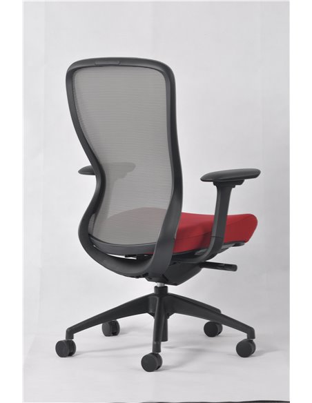 Кресло KRESLALUX IN-POINT GREY-RED эргономичное