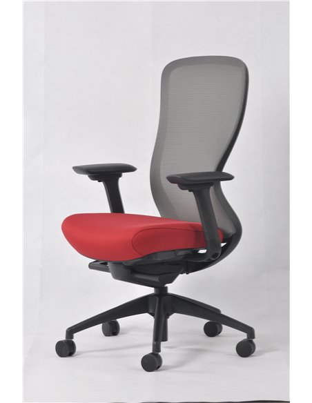 Кресло KRESLALUX IN-POINT GREY-RED эргономичное