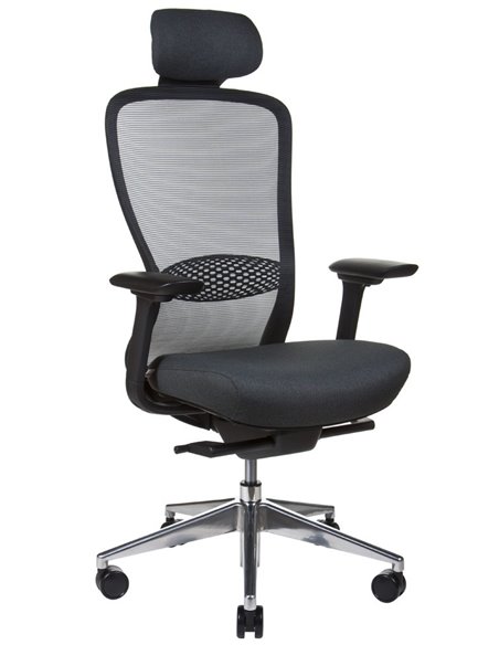 Кресло KRESLALUX IN-POINT ALU BASE (BLACK + M60999), эргономичное