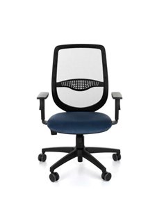 Кресло GROSPOL ZUMA Black/Blue для оператора 2