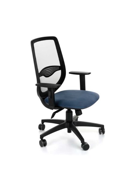 Кресло GROSPOL ZUMA Black/Blue для оператора