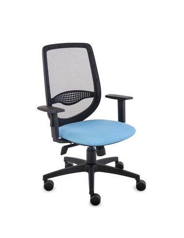 Кресло GROSPOL ZUMA Black/Blue для оператора