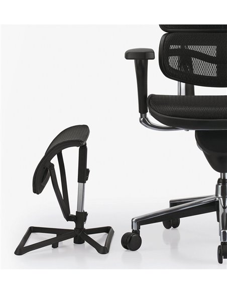 Підставка для ніг COMFORT OTTOMAN BLACK з регулюванням висоти, сітчаста