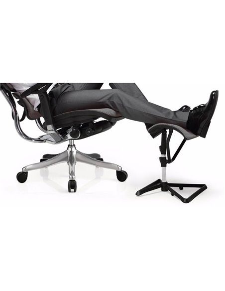 Підставка для ніг COMFORT OTTOMAN BLACK з регулюванням висоти, сітчаста
