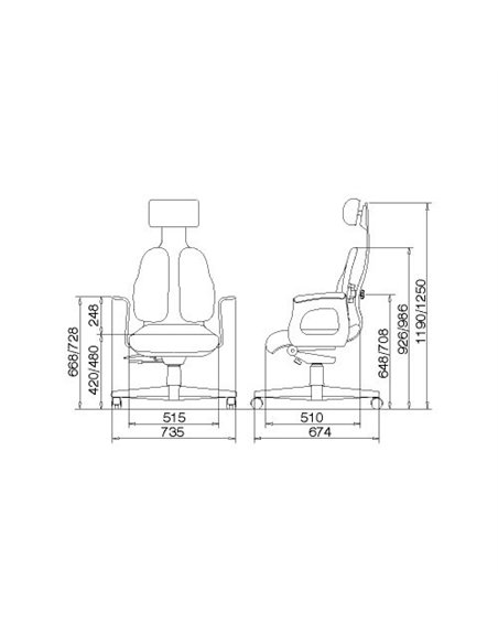 Кресло DUOREST Cabinet DR-120 для руководителя, ортопедическое