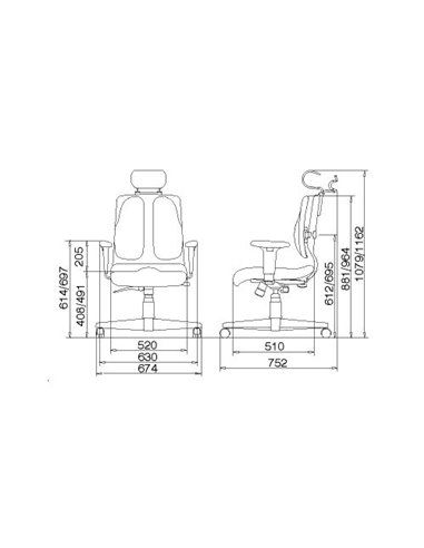 Кресло DUOREST Cabinet DR-150A для руководителя, ортопедическое