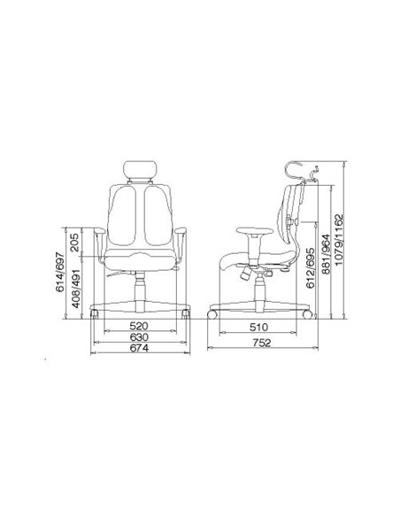 Кресло DUOREST Cabinet DR-150A для руководителя, ортопедическое