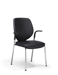 Кресло GIROFLEX 353-7504 CHROME, кожаное