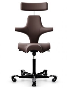 Кресло HAG CAPISCO 8107 BLACK, кожаное, эргономичное