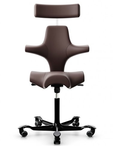 Кресло HAG CAPISCO 8107 BLACK, кожаное, эргономичное