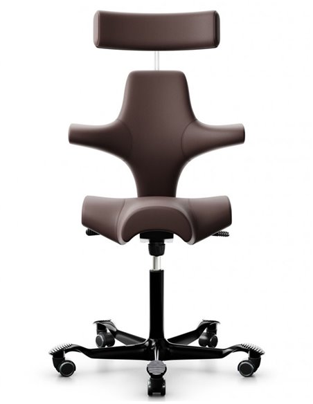 Кресло HAG CAPISCO 8107 BLACK, кожаное, эргономичное
