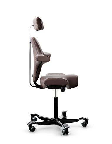 Кресло HAG CAPISCO 8107 BLACK, кожаное, эргономичное
