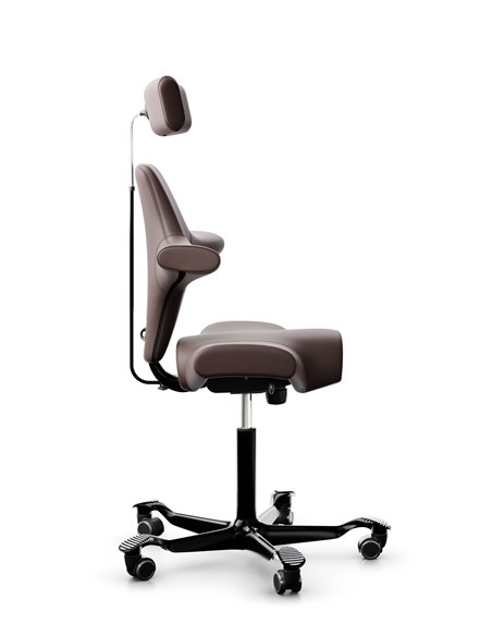 Кресло HAG CAPISCO 8107 BLACK, кожаное, эргономичное