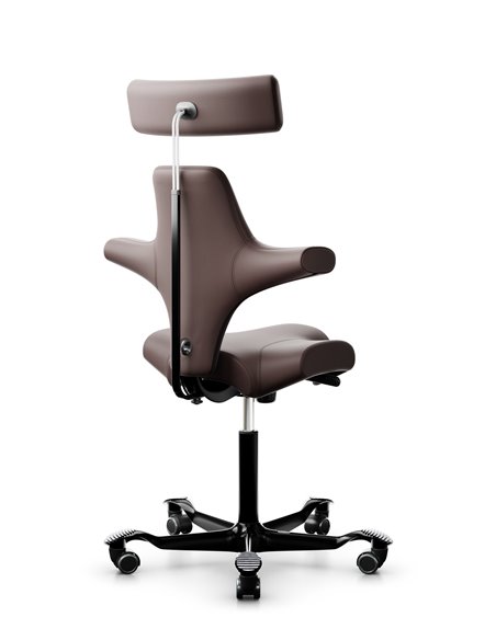 Кресло HAG CAPISCO 8107 BLACK, кожаное, эргономичное