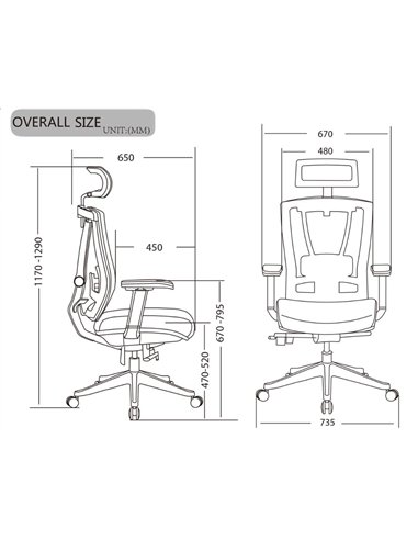 Крісло ERGO CHAIR 2 BLUE ергономічне