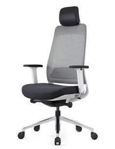 Кресло KRESLALUX FILO-A1 WHITE (Grey + Black) эргономичное 2