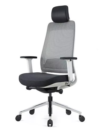 Кресло KRESLALUX FILO-A1 WHITE (Grey + Black) эргономичное