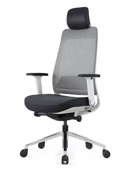 Кресло KRESLALUX FILO-A1 WHITE (Grey + Black) эргономичное