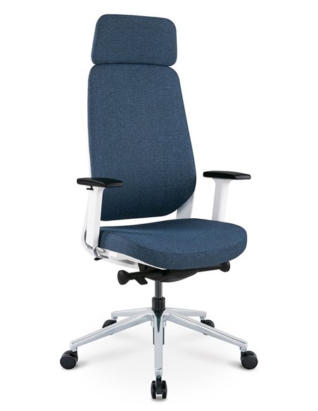 Кресло KRESLALUX FILO-A WHITE (Blue + Blue) эргономичное