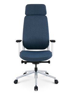 Кресло KRESLALUX FILO-A WHITE (Blue + Blue) эргономичное 2