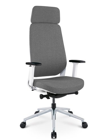 Кресло KRESLALUX FILO-A WHITE (Grey + Grey) эргономичное