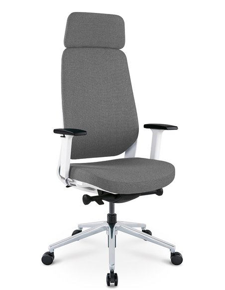 Кресло KRESLALUX FILO-A WHITE (Grey + Grey) эргономичное