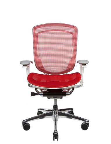Крісло OKAMURA CONTESSA II SECONDA, з сітчастим сидінням, білий корпус