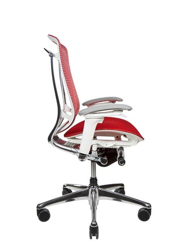 Крісло OKAMURA CONTESSA II SECONDA, з сітчастим сидінням, білий корпус