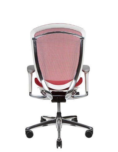 Крісло OKAMURA CONTESSA II SECONDA, з сітчастим сидінням, білий корпус