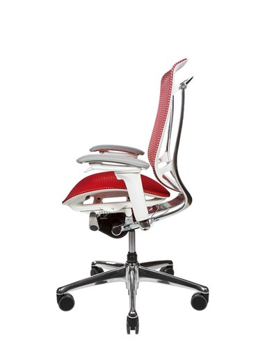 Крісло OKAMURA CONTESSA II SECONDA, з сітчастим сидінням, білий корпус