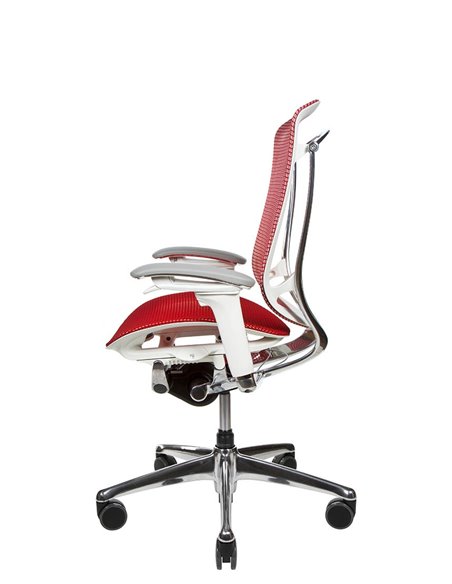 Крісло OKAMURA CONTESSA II SECONDA, з сітчастим сидінням, білий корпус