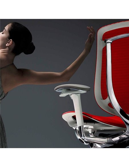Крісло OKAMURA CONTESSA II SECONDA, з сітчастим сидінням, білий корпус