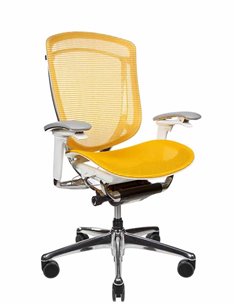 Кресло OKAMURA CONTESSA II SECONDA, с сетчатым сиденьем, белый корпус