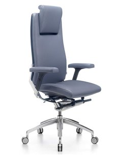 Кресло SITIA BLACK OR WHITE HIGH BACK для руководителя, кожаное