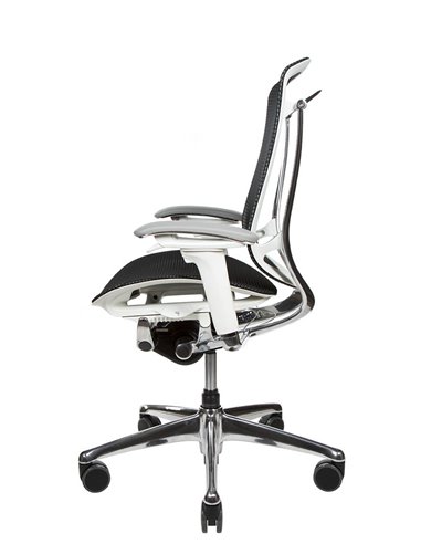 Кресло OKAMURA CONTESSA II SECONDA, с сетчатым сиденьем, белый корпус