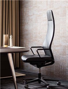 Кресло руководителя ZÜCO SIGNO SG 605, кожаное, цвет midnight black 2