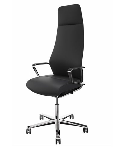 Кресло руководителя ZÜCO SIGNO SG 605, кожаное, midnight black