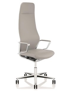 Кресло руководителя ZÜCO SIGNO SG 605, кожаное, platin grey