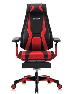 Кресло компьютерное GENIDIA GAMING (M-GN-BB-HAL-ML-RE), эргономичное, с подставкой для ног 2