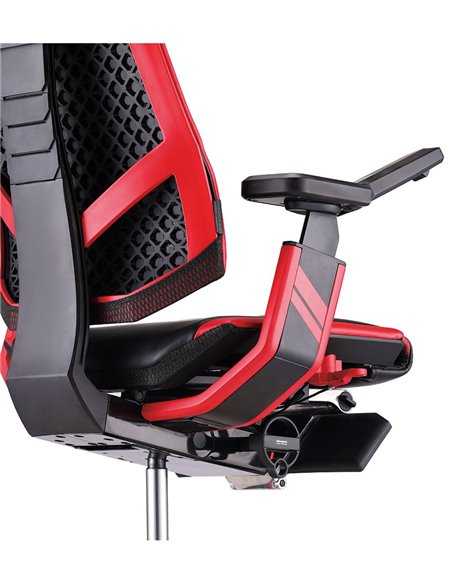 Крісло комп'ютерне GENIDIA GAMING (M-GN-BB-HAL-ML-RE), ергономічне, з підставкою для ніг