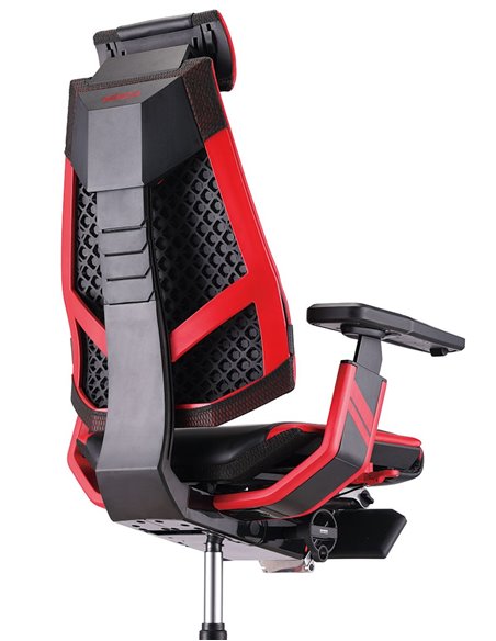 Крісло комп'ютерне GENIDIA GAMING (M-GN-BB-HAL-ML-RE), ергономічне, з підставкою для ніг