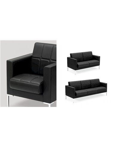 Кресло SITLAND MATRIX ARMCHAIR, кожаное, для посетителей