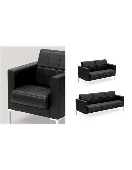 Кресло SITLAND MATRIX ARMCHAIR, кожаное, для посетителей