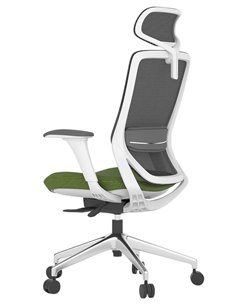 Кресло KRESLALUX SWIFT GHW GREEN ALU, эргономичное, с подголовником 2