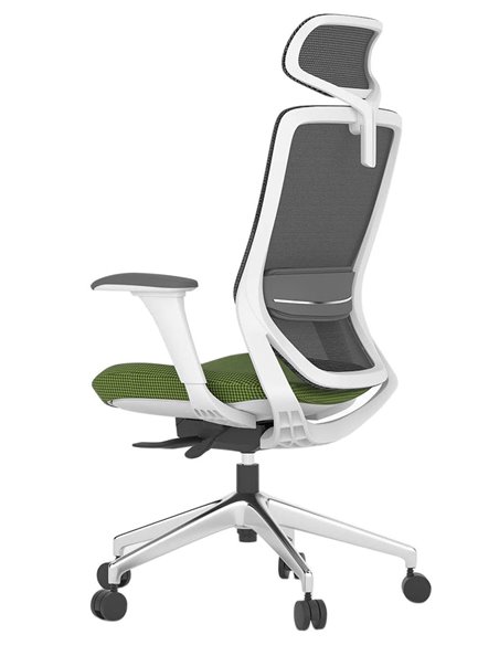 Крісло KRESLALUX SWIFT GHW GREEN ALU, ергономічне, з підголівником