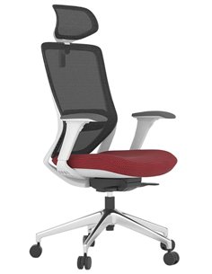 Кресло KRESLALUX SWIFT GHW RED ALU, эргономичное, спинка сетка