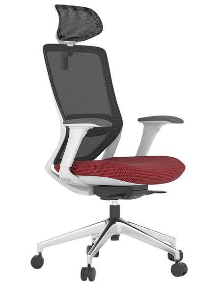 Кресло KRESLALUX SWIFT GHW RED ALU, эргономичное, спинка сетка