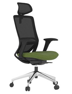 Кресло KRESLALUX SWIFT GHB GREEN ALU, эргономичное, офисное
